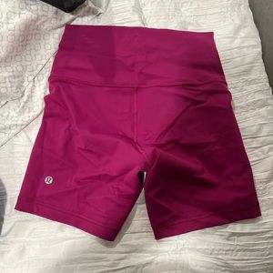 Lulu Lemon Magenta Purple Shorts